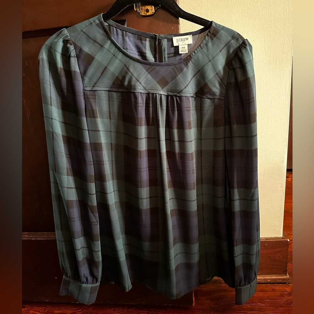J. Crew Plaid Top